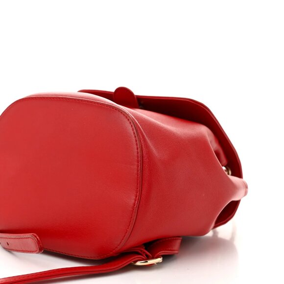 Chanel Lambskin CC Mania Backpack Red Shoulder Bag - Picture 7 of 9